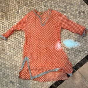 Patterned beach cover up